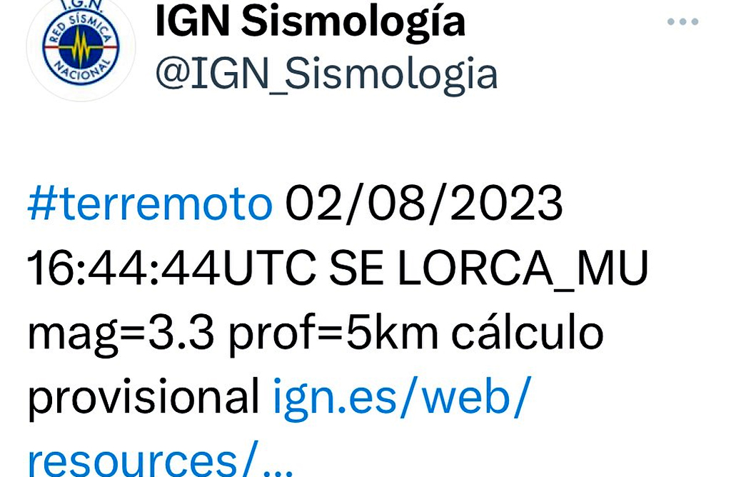El suelo de Lorca volvi a temblar la tarde de ayer